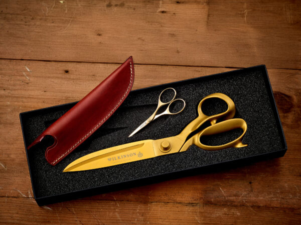 3 PIECE GOLD (TIN) TAILOR'S SHEAR SET